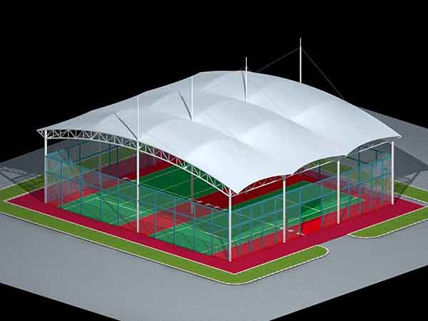 雞西市籃球場(chǎng)膜結(jié)構(gòu)罩棚【設(shè)計(jì)施工】